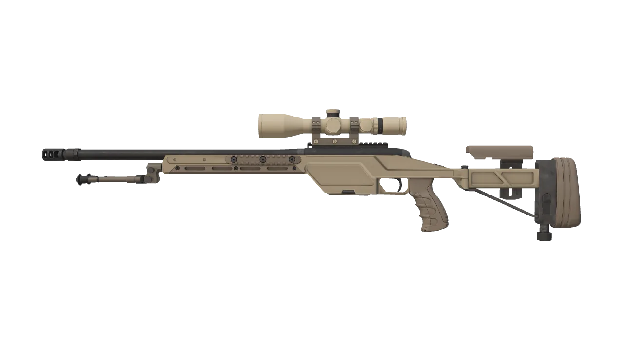 SSG 08 | Sand Dune (Factory New) — Dust II light, front