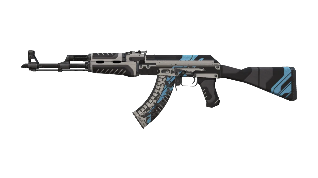 AK-47 | Vulcan (Well-Worn) — Dust II light, front