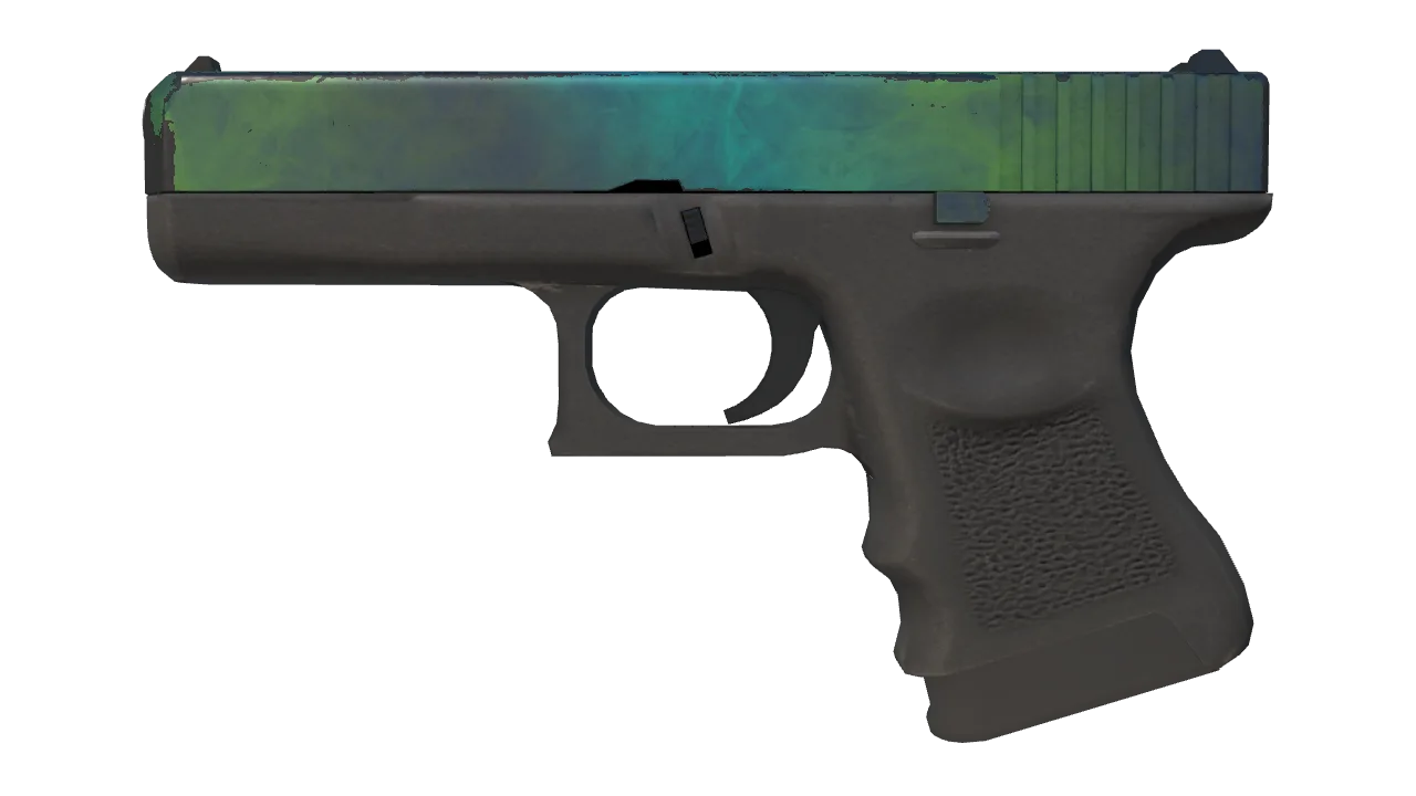 Souvenir Glock-18 | Gamma Doppler (Phase 4) (Well-Worn) — Dust II light, front