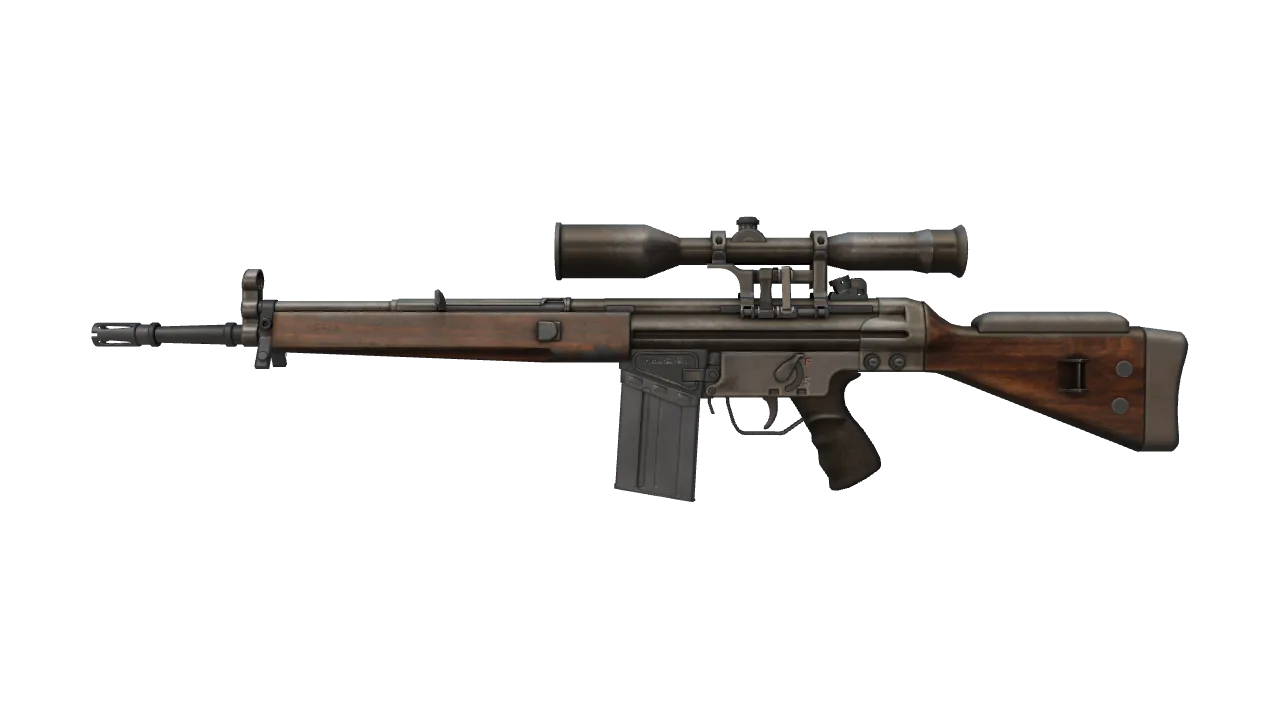 G3SG1 | Hunter (Battle-Scarred) — Dust II light, front
