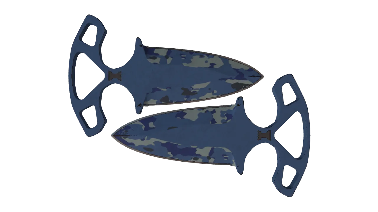 ★ Shadow Daggers | Bright Water (Field-Tested) — Dust II light, front