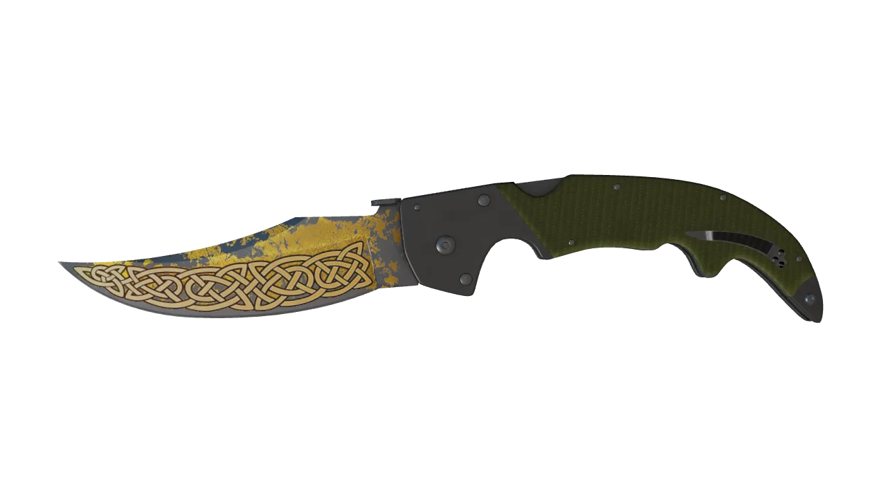★ Falchion Knife | Lore (Battle-Scarred) — Dust II light, front