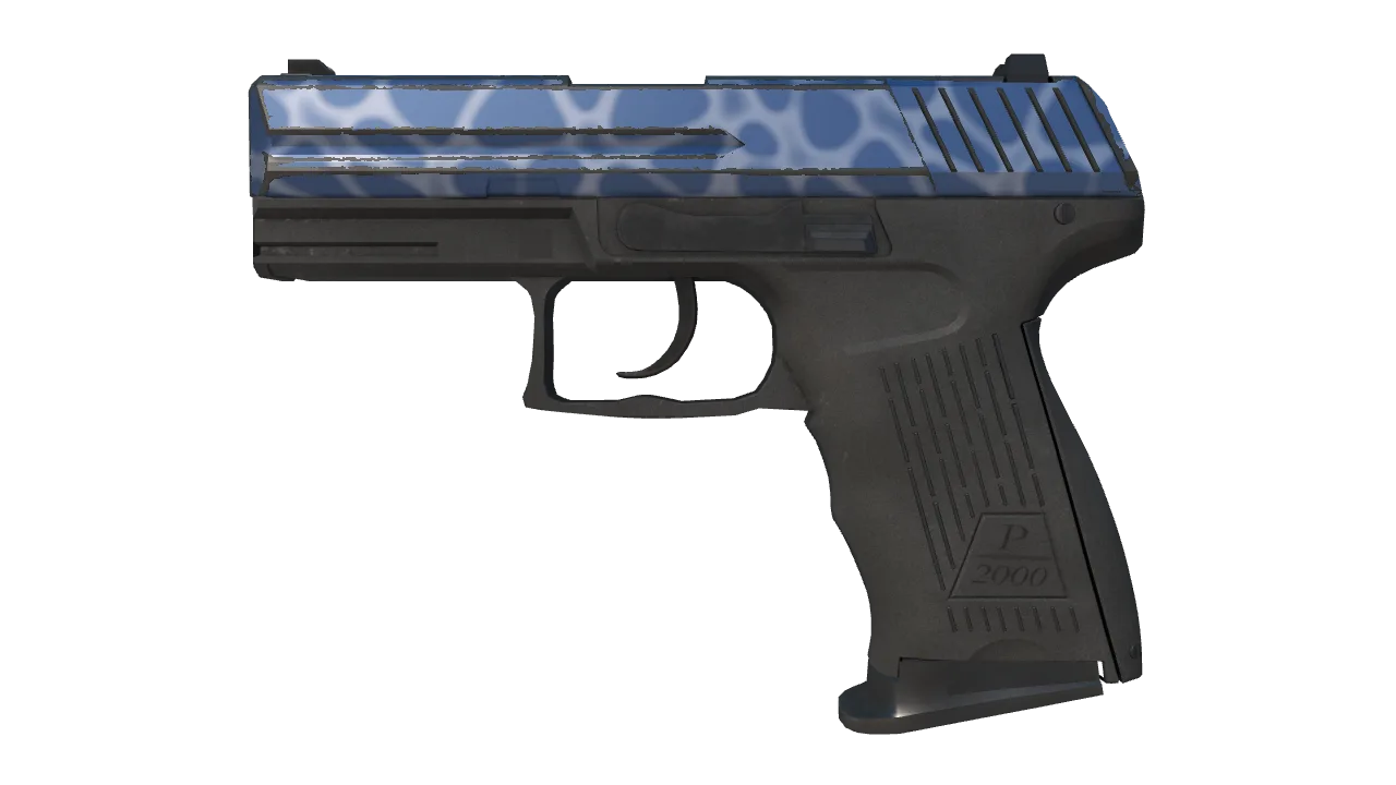 P2000 | Ocean Foam (Minimal Wear) — Dust II light, front
