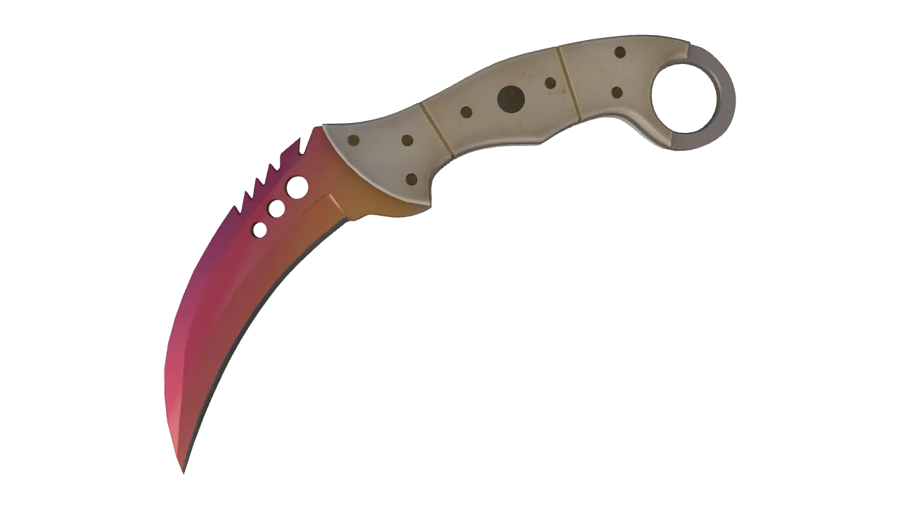 Talon Knife | Fade seed #787, front