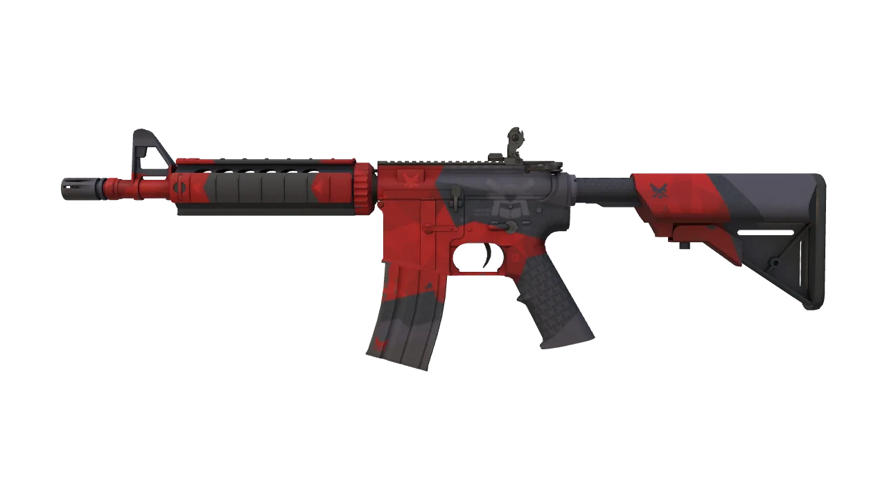 M4A4 | Evil Daimyo (Minimal Wear) — Dust II light, front