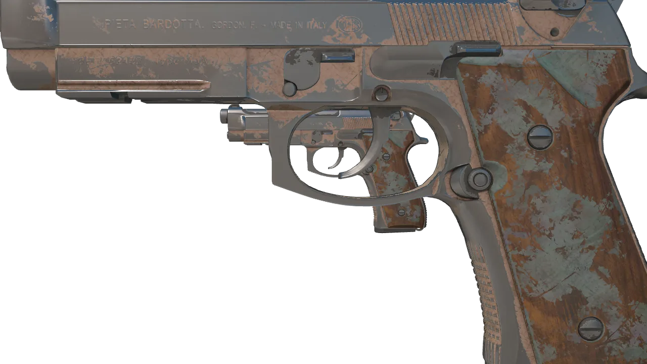 Dual Berettas | Rose Nacre (Battle-Scarred) — Dust II light, front