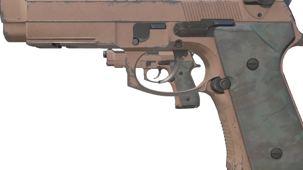 Dual Berettas | Rose Nacre (Field-Tested) — Dust II light, front