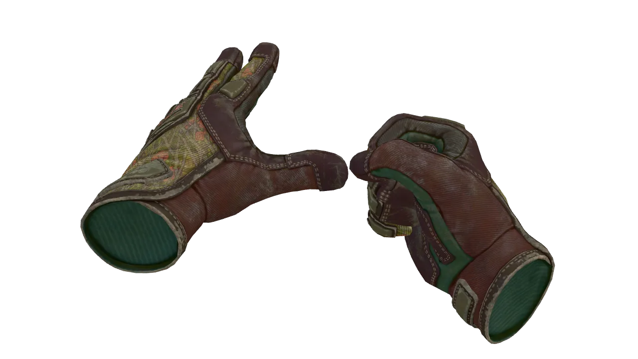 ★ Specialist Gloves | Buckshot (Battle-Scarred) — Dust II light, front