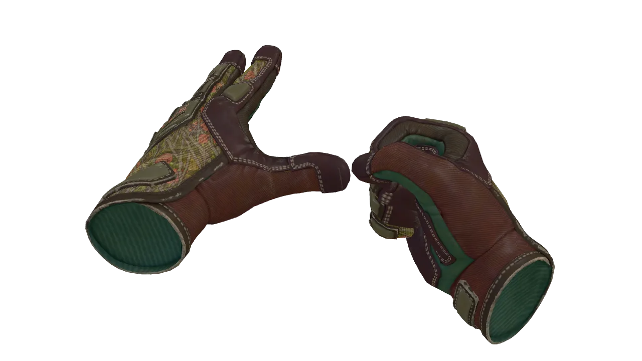 ★ Specialist Gloves | Buckshot (Field-Tested) — Dust II light, front