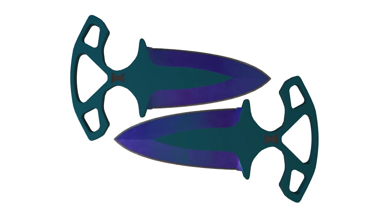 ★ Shadow Daggers | Doppler (Sapphire) (Minimal Wear) — Dust II light, front