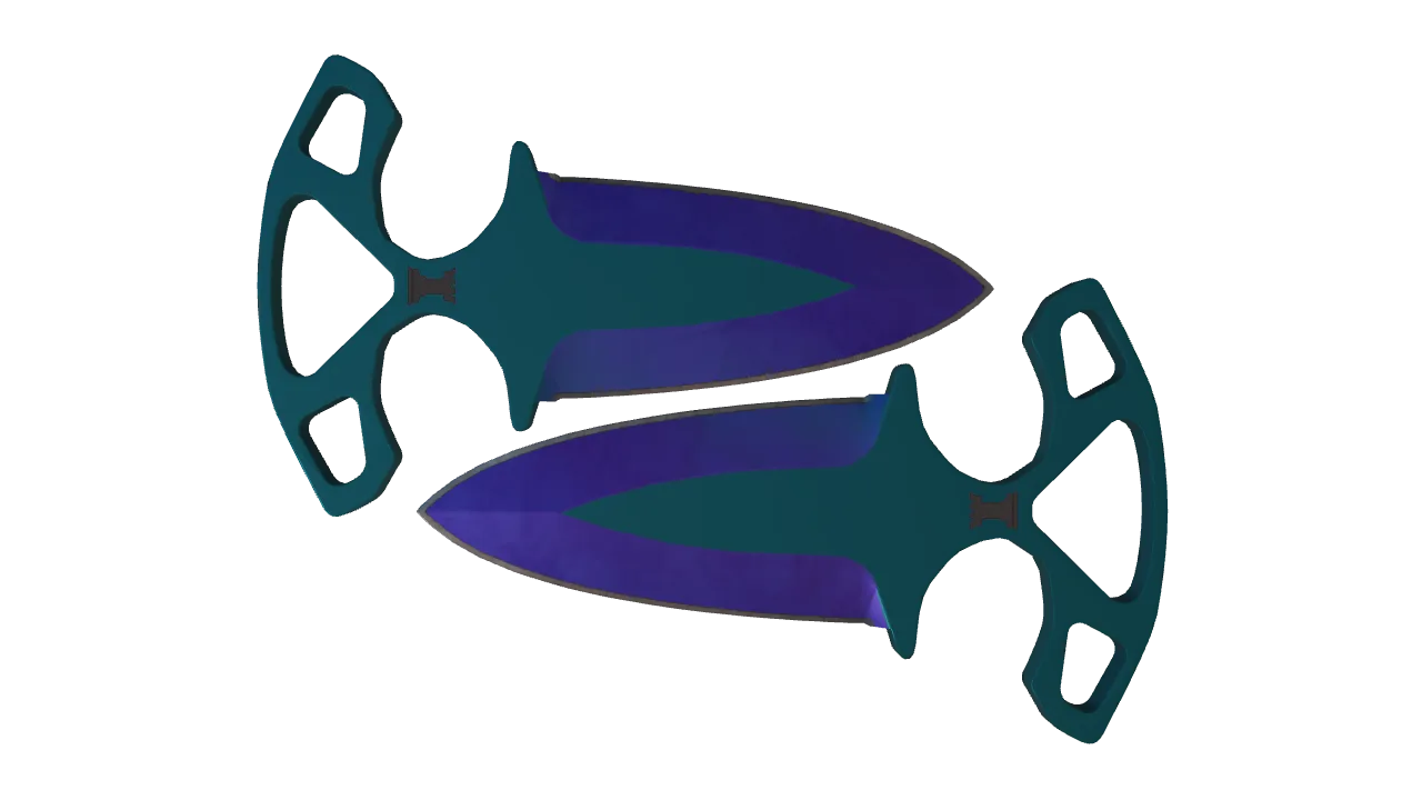Shadow Daggers | Doppler (Sapphire) seed #350, front