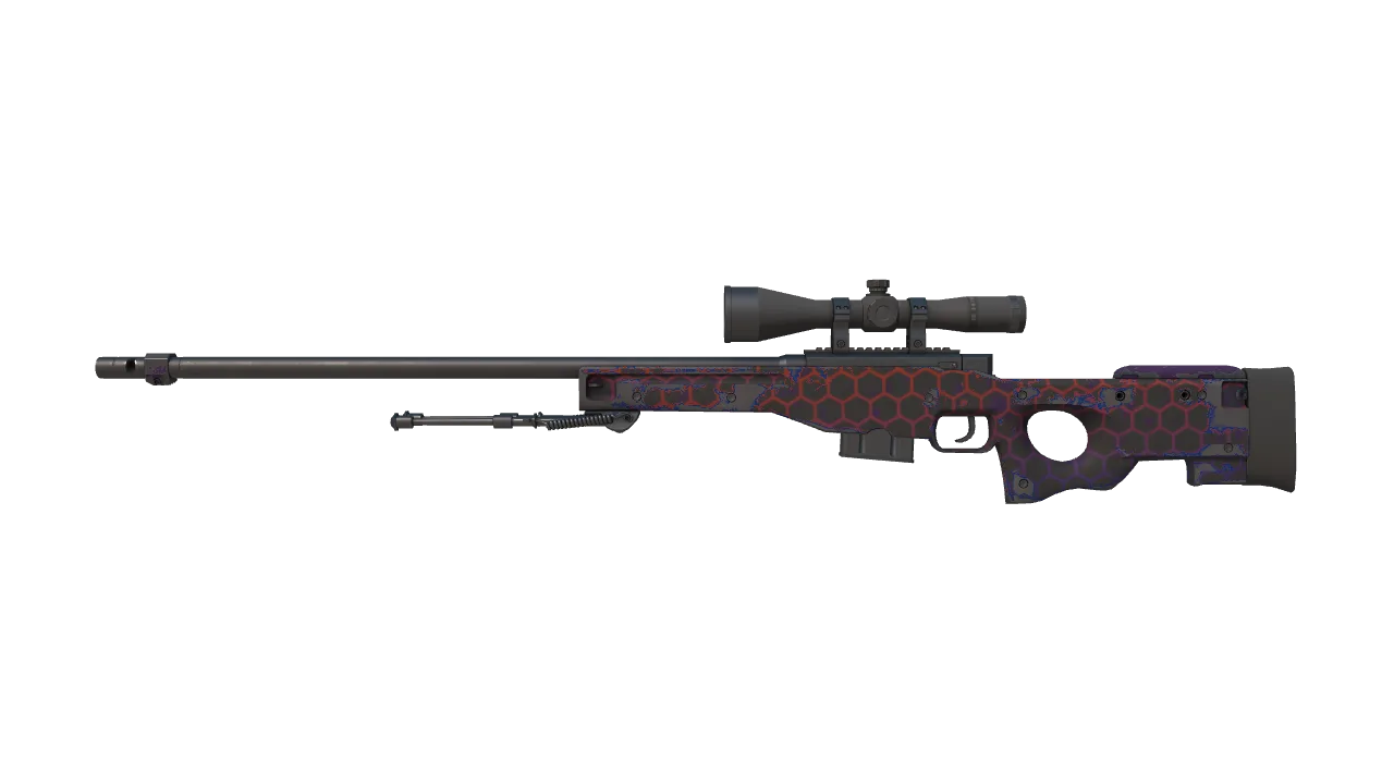 AWP | Electric Hive (Field-Tested) — Dust II light, front