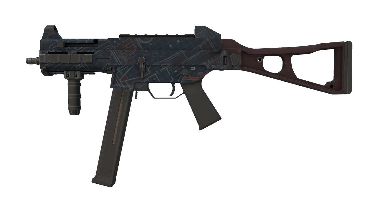 UMP-45 | Facility Dark (Field-Tested) — Dust II light, front