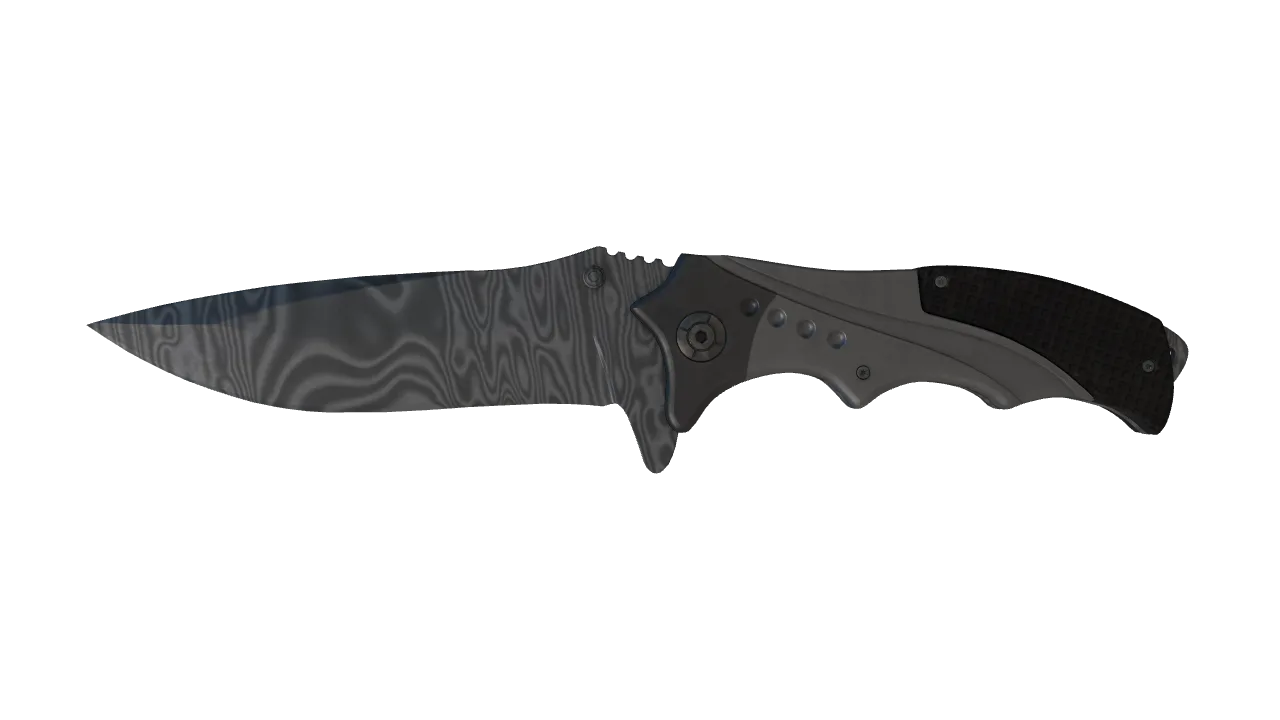 ★ Nomad Knife | Damascus Steel (Battle-Scarred) — Dust II light, front