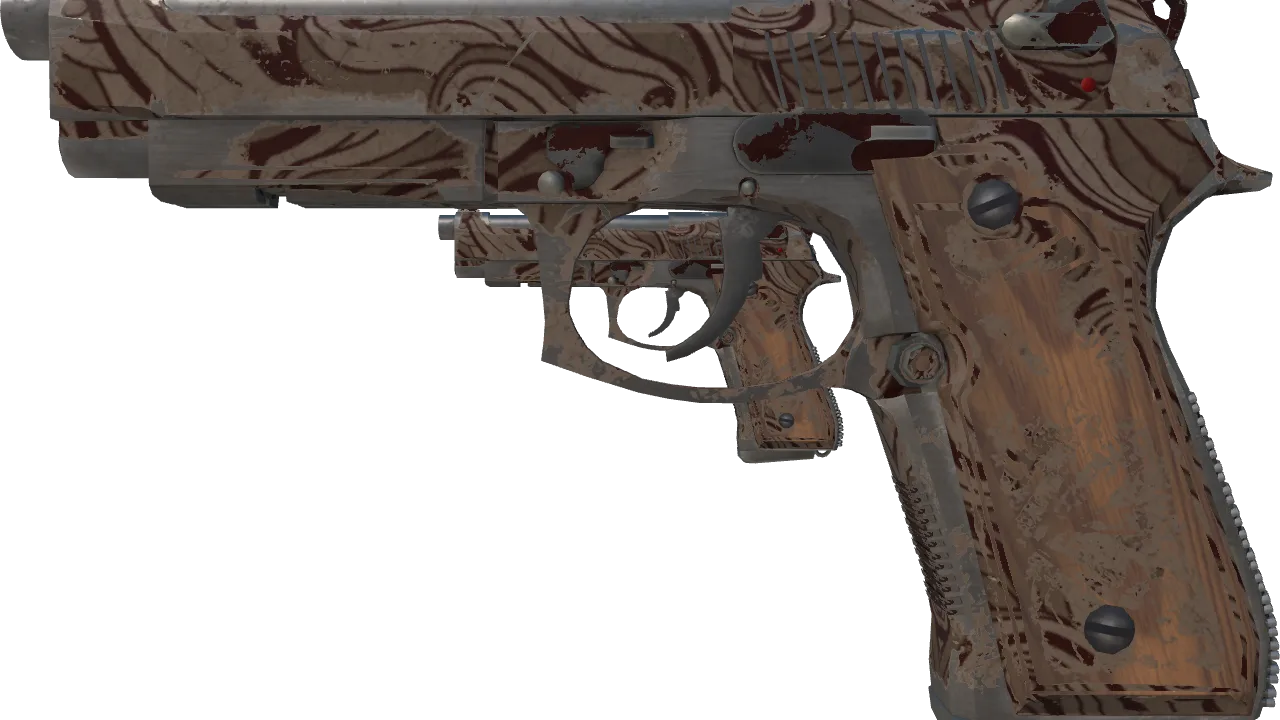 Dual Berettas | Pyre (Battle-Scarred) — Dust II light, front