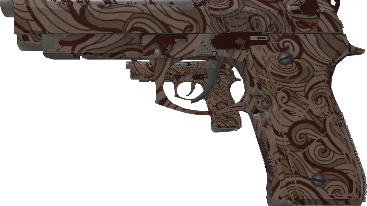 Dual Berettas | Pyre (Field-Tested) — Dust II light, front