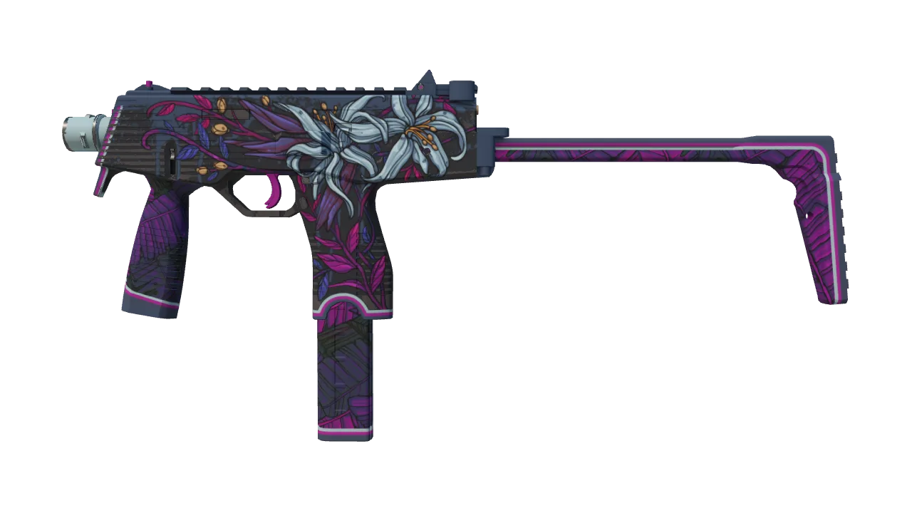 MP9 | Wild Lily (Factory New) — Dust II light, front
