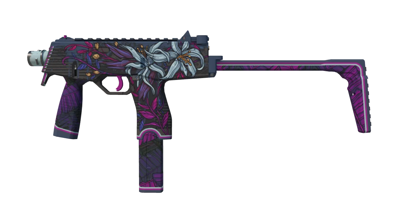 MP9 | Wild Lily (Minimal Wear) — Dust II light, front
