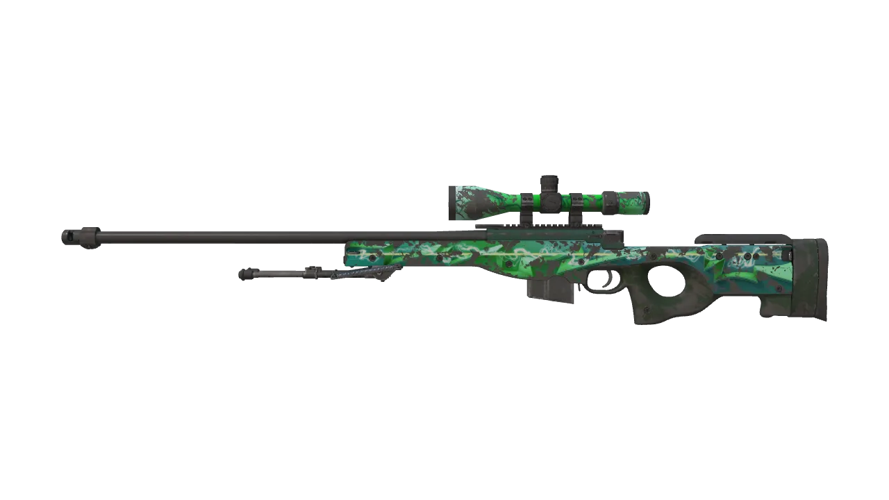 AWP | Green Energy (Minimal Wear) — Dust II light, front