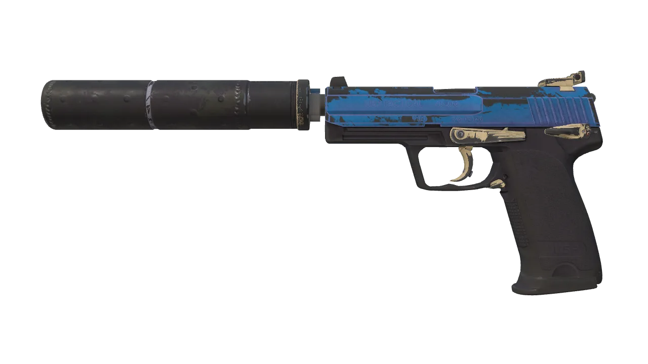 Souvenir USP-S | Royal Guard (Well-Worn) — Dust II light, front