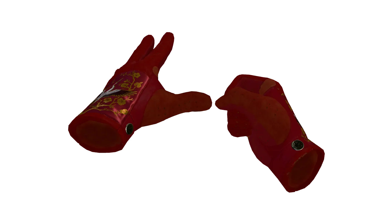 ★ Driver Gloves | Brocade Crane (Factory New) — Dust II light, front