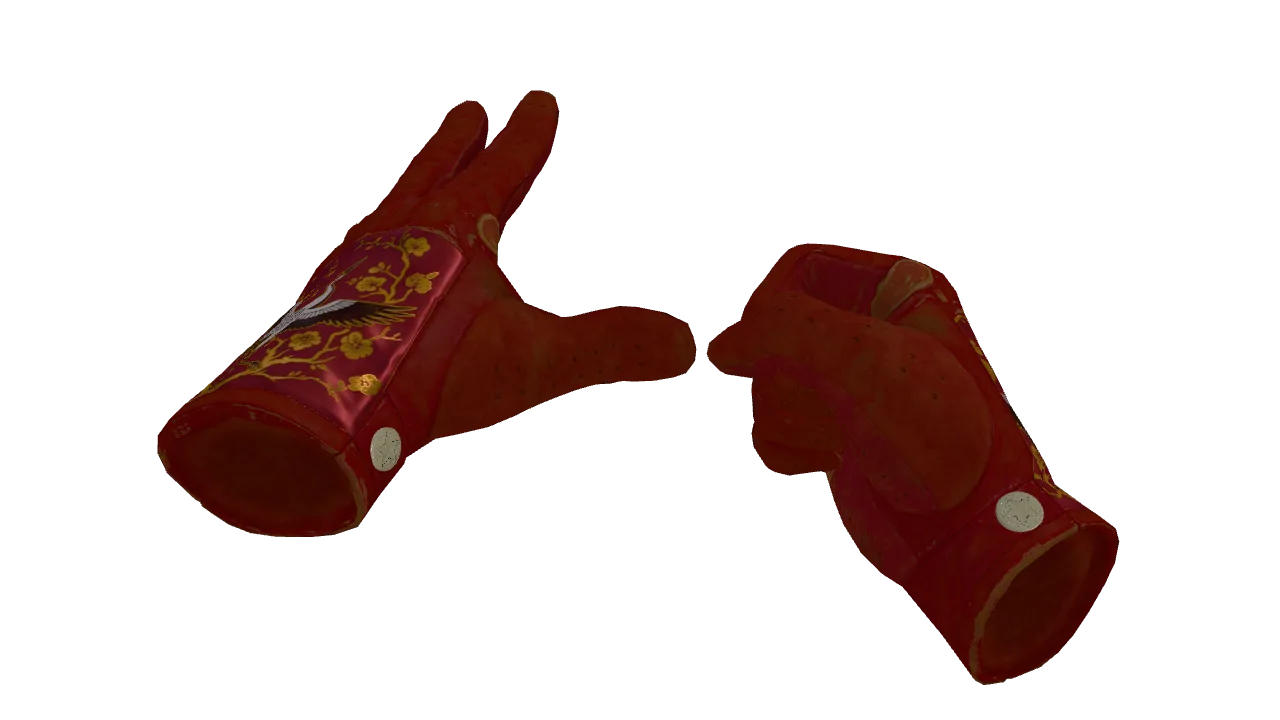 ★ Driver Gloves | Brocade Crane (Field-Tested) — Dust II light, front