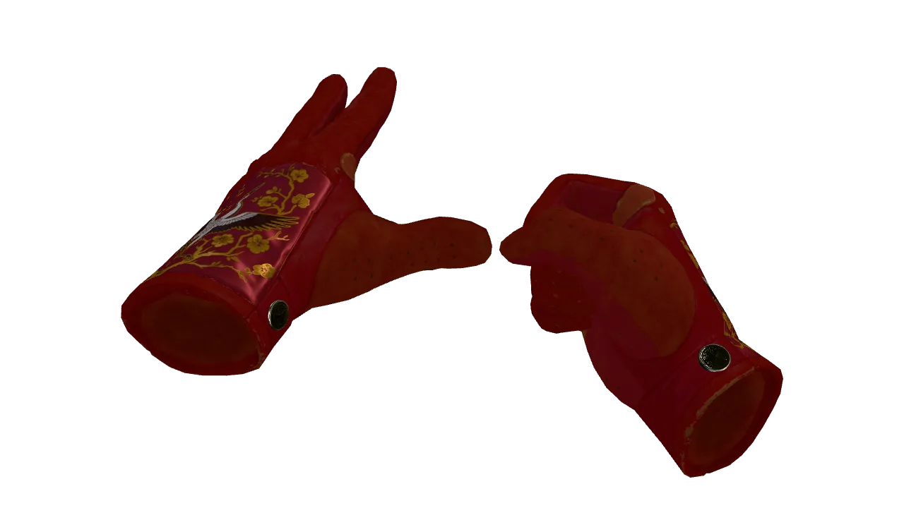 ★ Driver Gloves | Brocade Crane (Minimal Wear) — Dust II light, front
