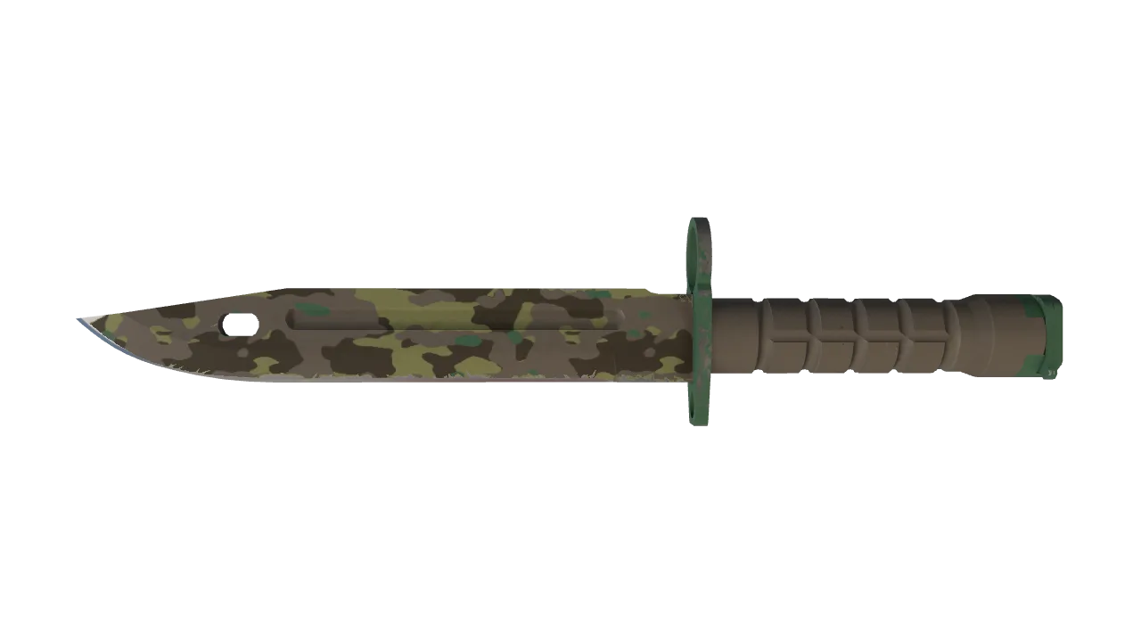 ★ Bayonet | Boreal Forest (Minimal Wear) — Dust II light, front
