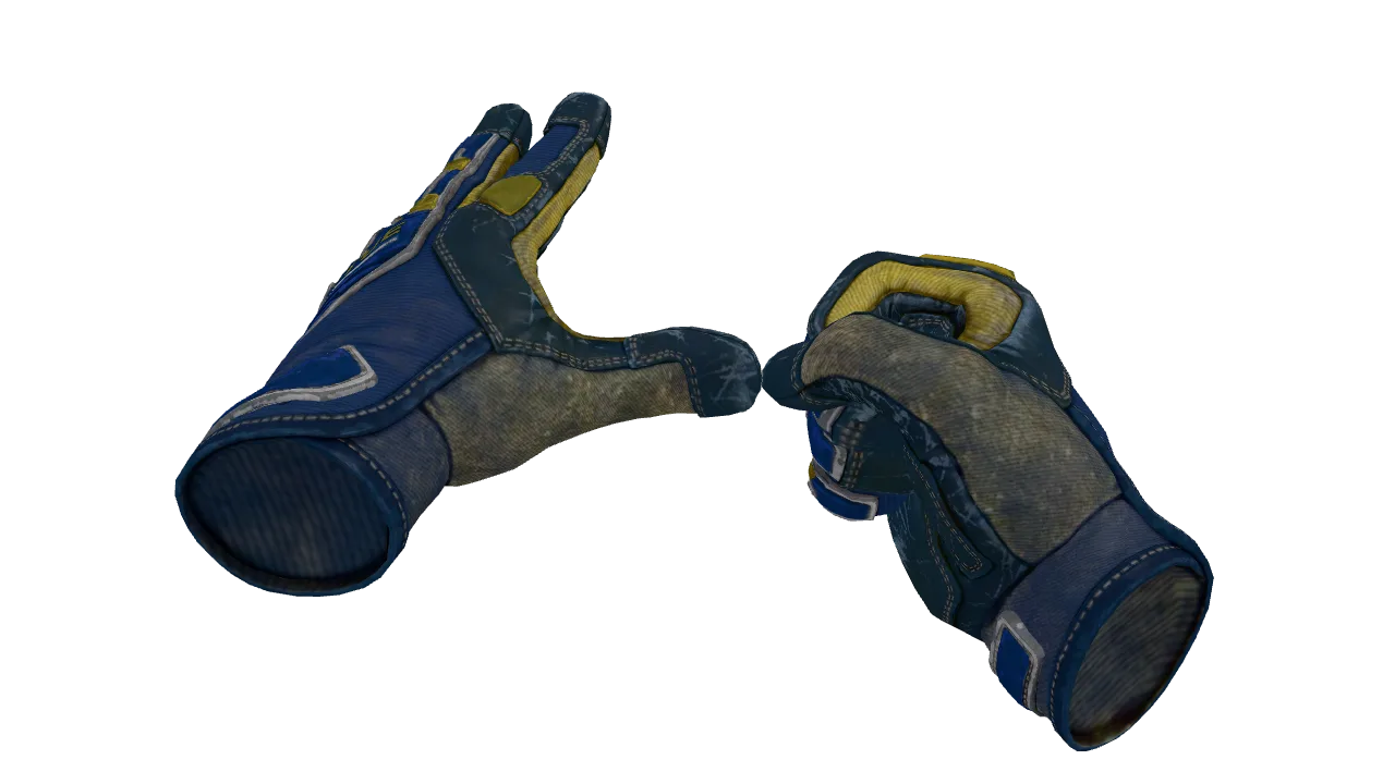 ★ Specialist Gloves | Field Agent (Battle-Scarred) — Dust II light, front