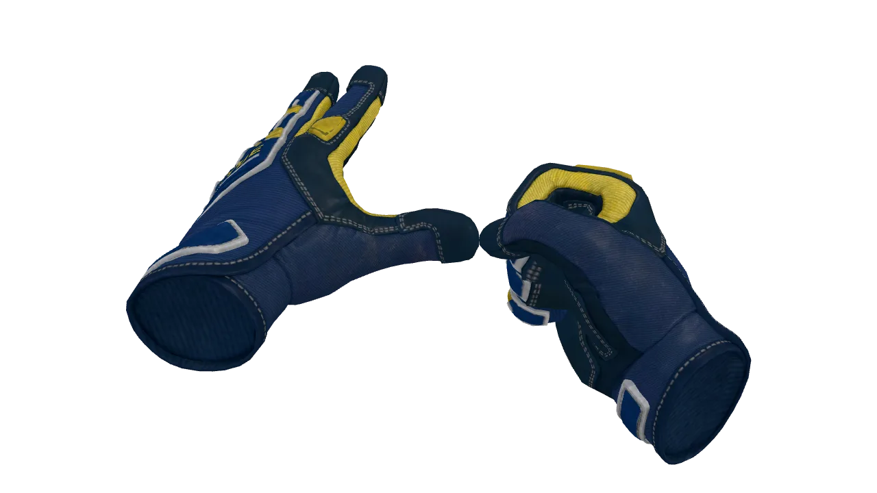 ★ Specialist Gloves | Field Agent (Minimal Wear) — Dust II light, front