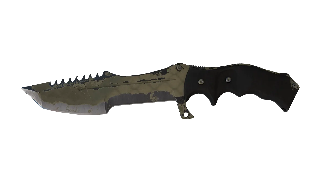 ★ Huntsman Knife | Safari Mesh (Well-Worn) — Dust II light, front