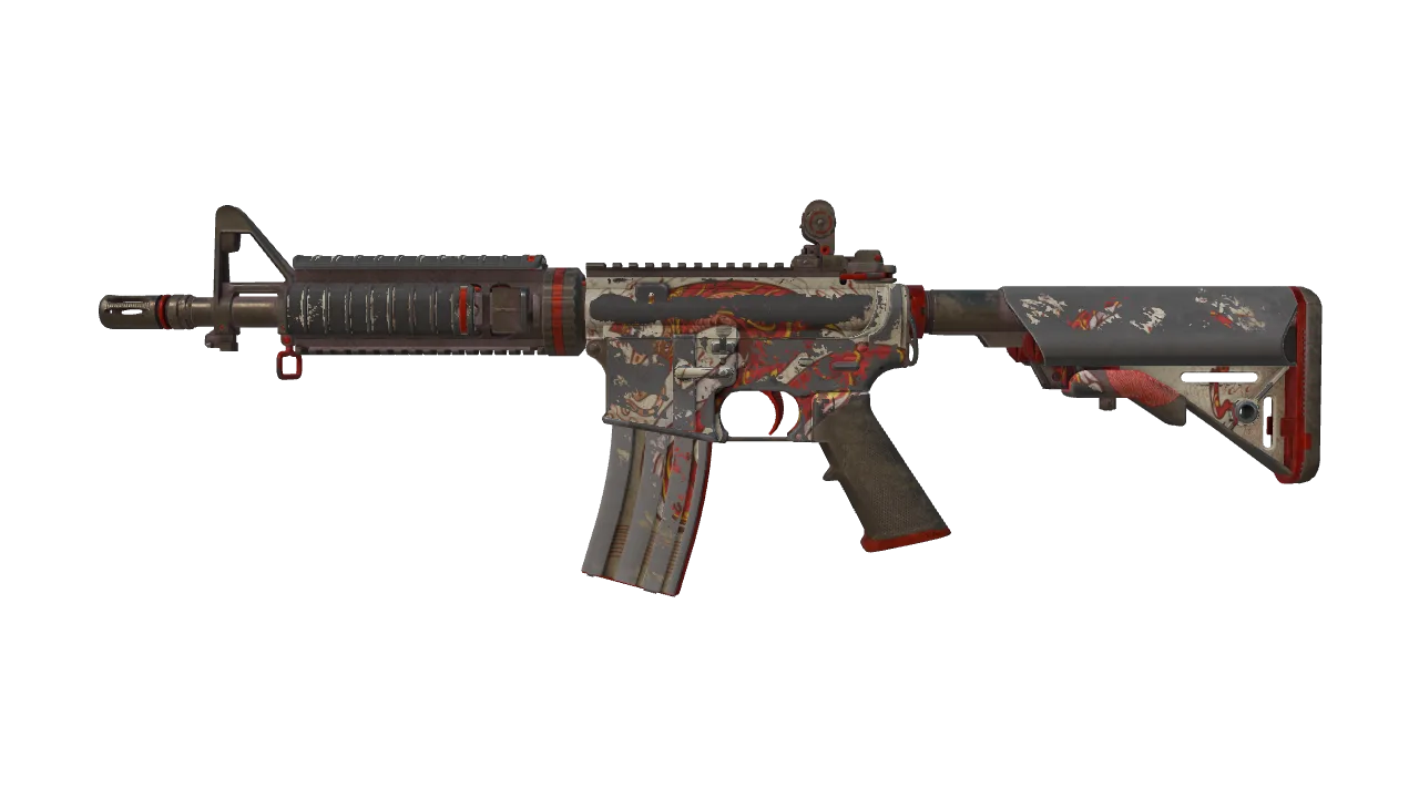 M4A4 | Falak (Battle-Scarred) — Dust II light, front