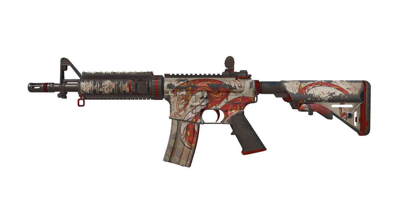 Souvenir M4A4 | Falak (Well-Worn) — Dust II light, front