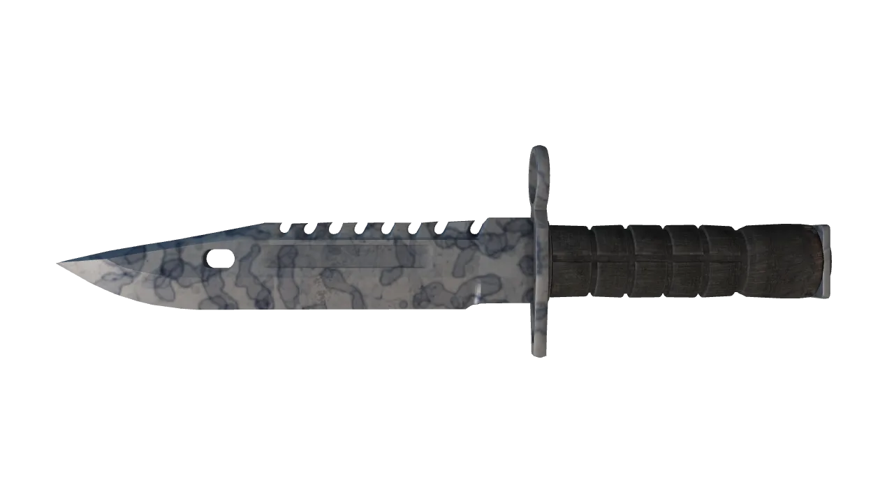 StatTrak™ ★ M9 Bayonet | Stained (Minimal Wear) — Dust II light, front