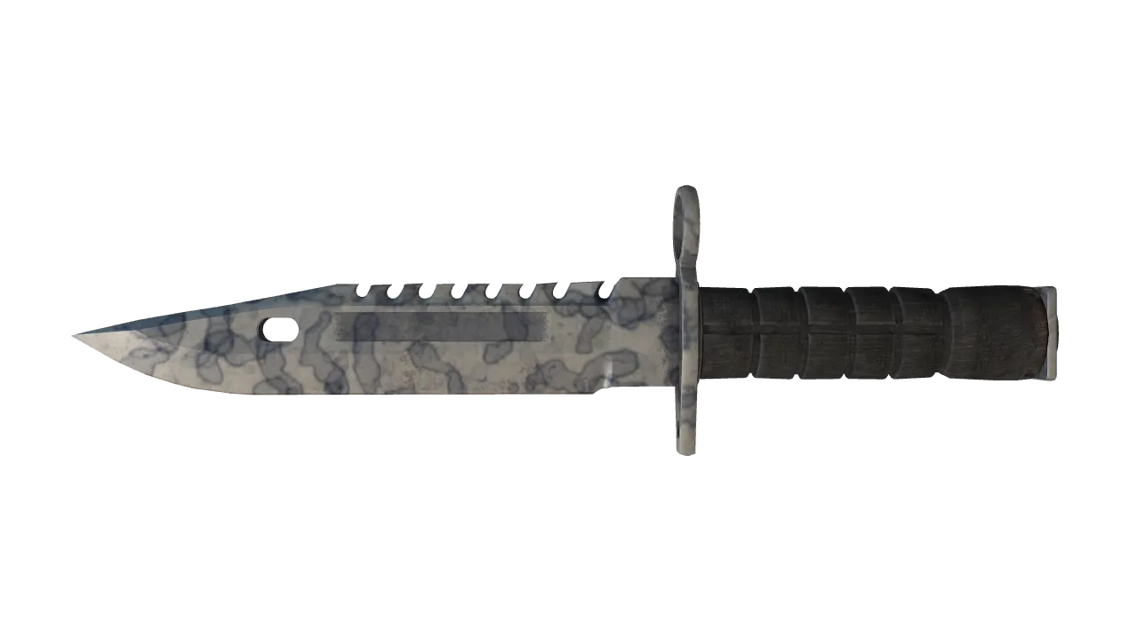★ M9 Bayonet | Stained (Well-Worn) — Dust II light, front