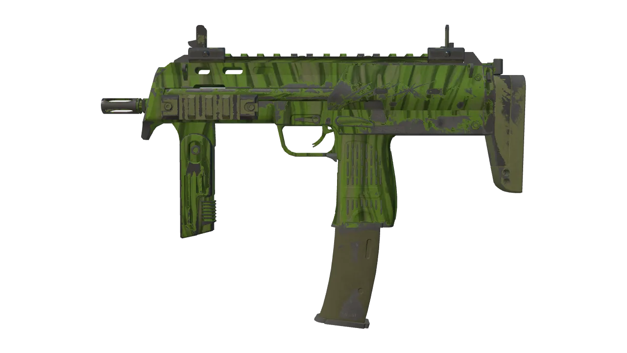 Souvenir MP7 | Tall Grass (Field-Tested) — Dust II light, front