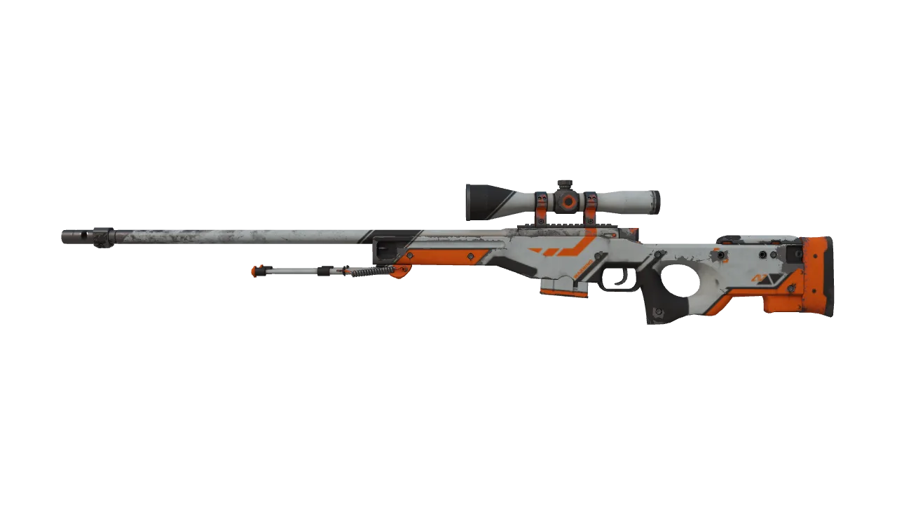 AWP | Asiimov (Battle-Scarred) — Dust II light, front