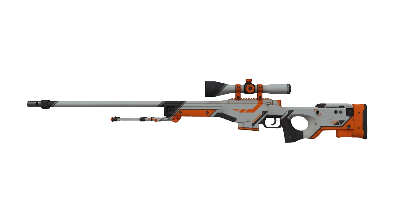 AWP | Asiimov (Field-Tested) — Dust II light, front