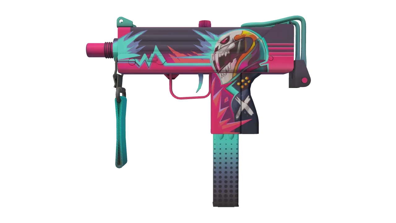 MAC-10 | Neon Rider (Factory New) — Dust II light, front