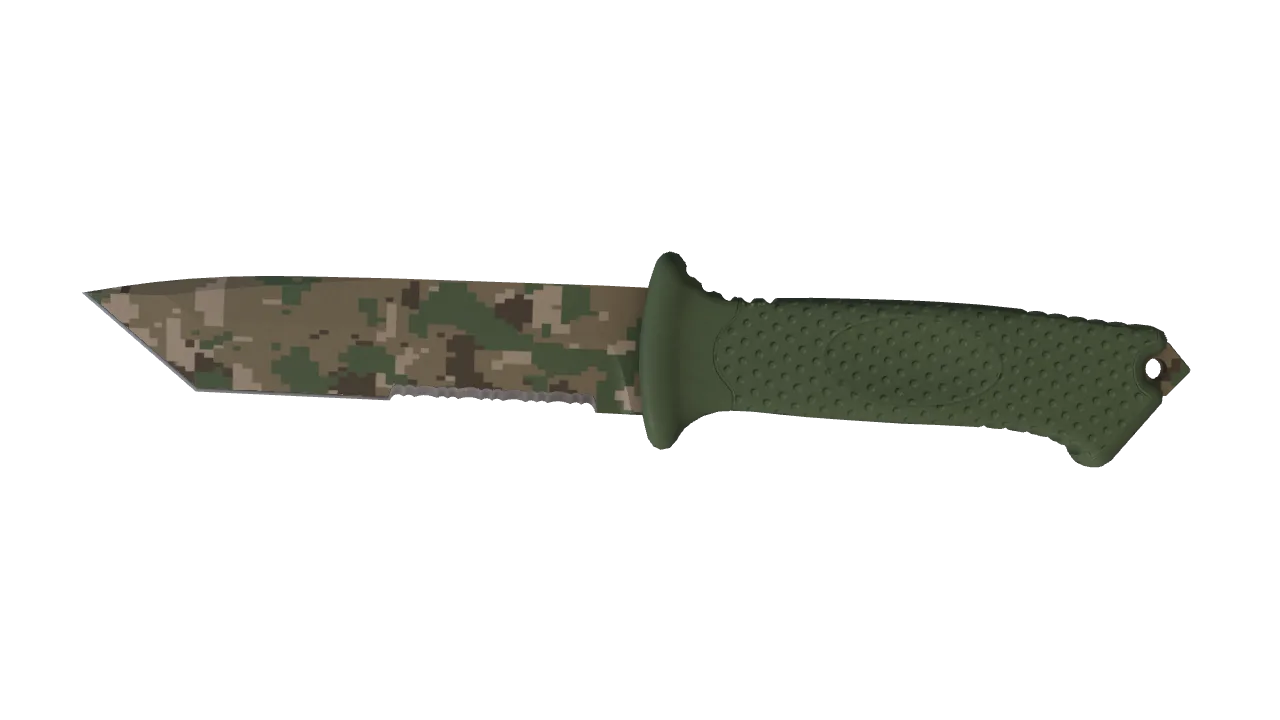 ★ Ursus Knife | Forest DDPAT (Minimal Wear) — Dust II light, front