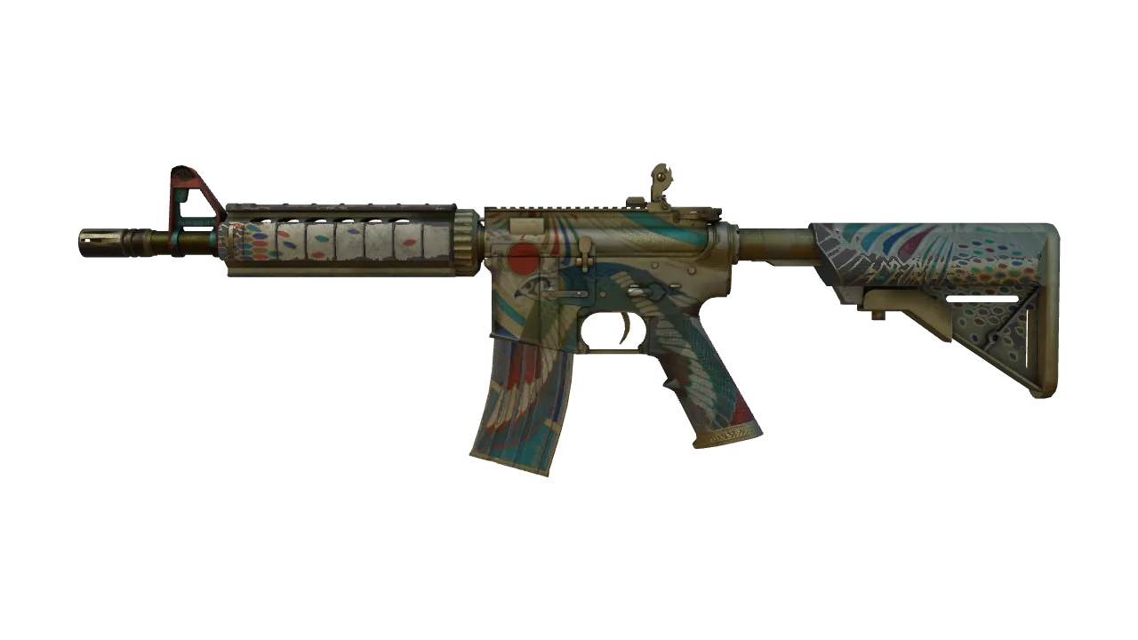 Souvenir M4A4 | Eye of Horus (Battle-Scarred) — Dust II light, front