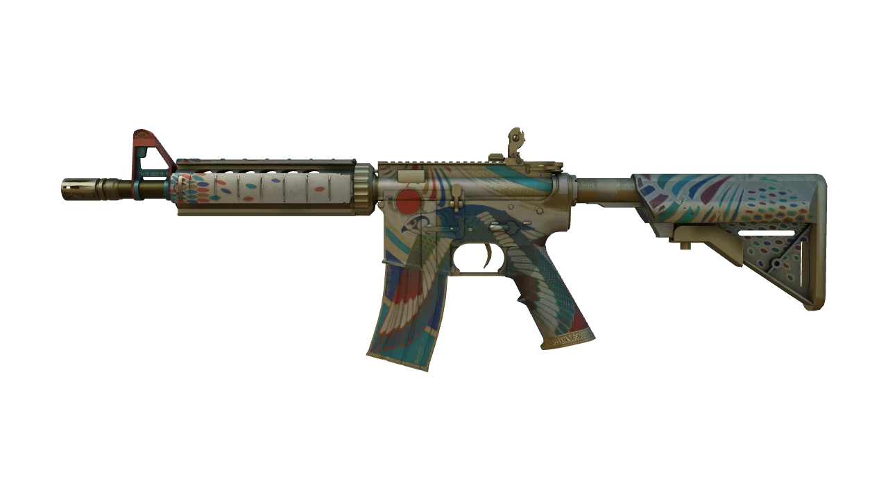 M4A4 | Eye of Horus (Field-Tested) — Dust II light, front