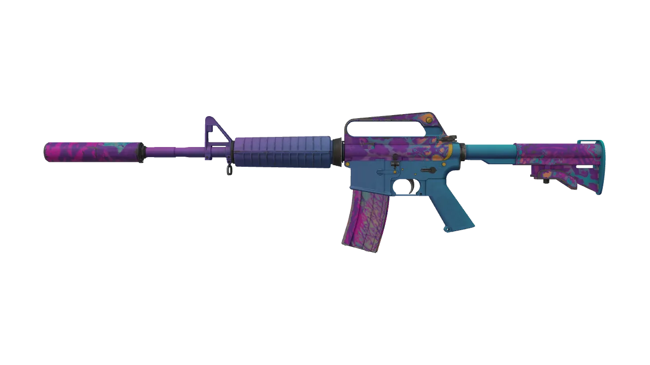 M4A1-S | Party Animal (Field-Tested) — Dust II light, front