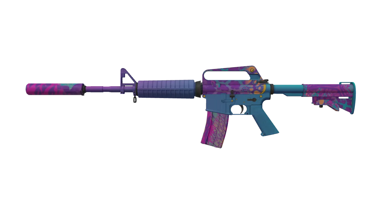 M4A1-S | Party Animal (Minimal Wear) — Dust II light, front