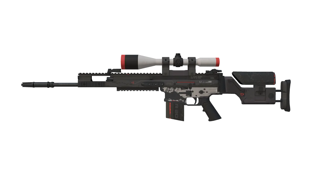 SCAR-20 | Cyrex (Well-Worn) — Dust II light, front