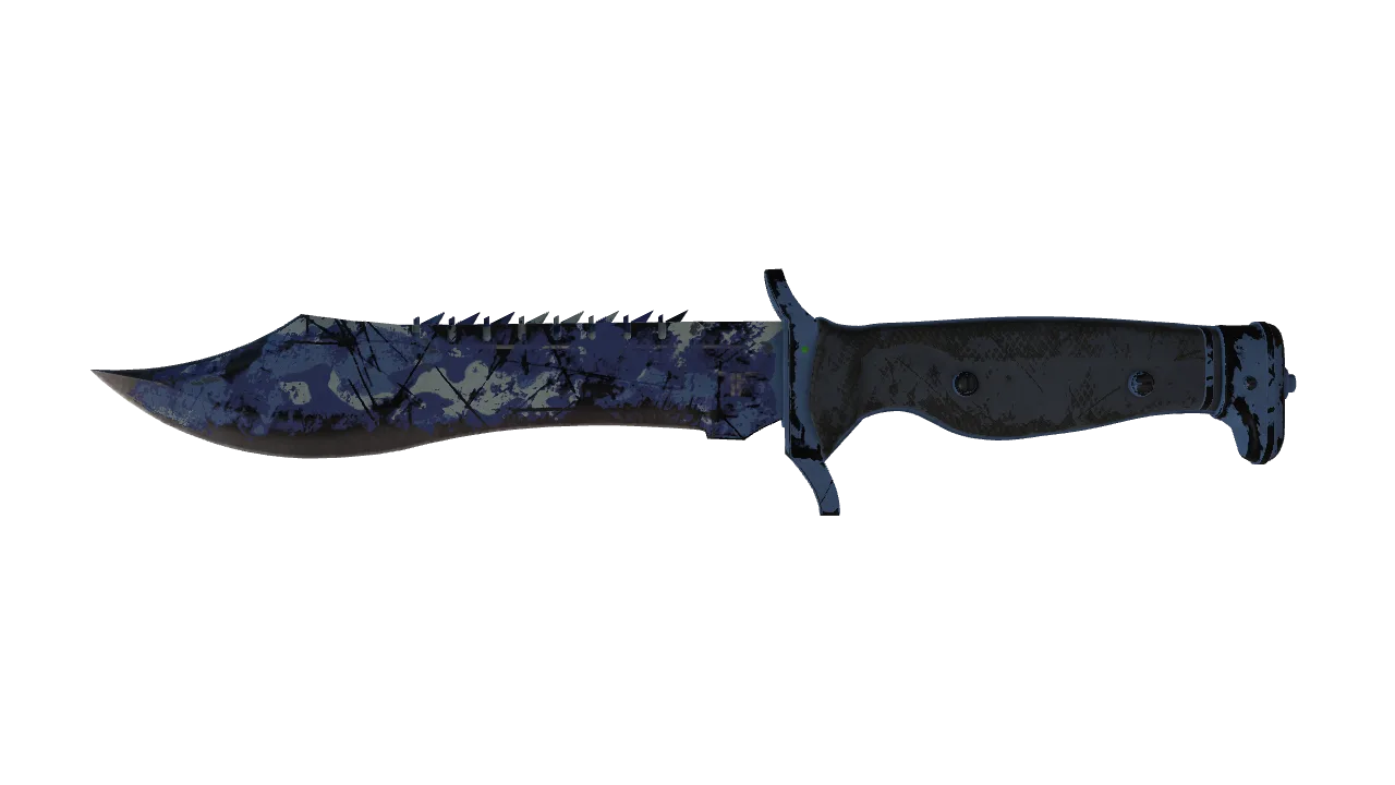 ★ Bowie Knife | Bright Water (Battle-Scarred) — Dust II light, front