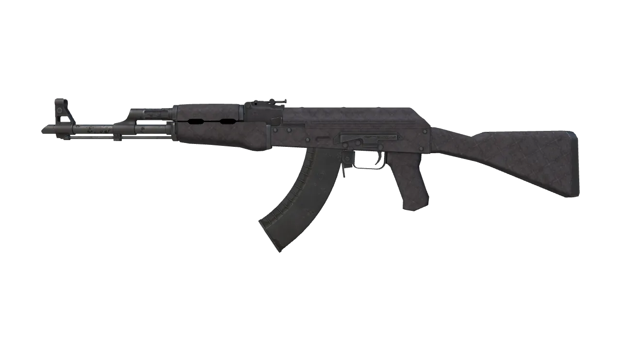 AK-47 | Baroque Purple (Battle-Scarred) — Dust II light, front