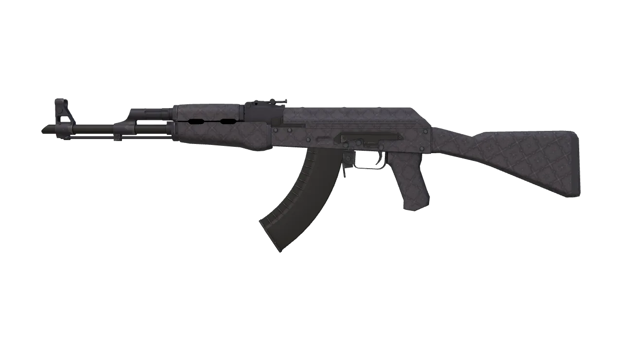 AK-47 | Baroque Purple (Minimal Wear) — Dust II light, front