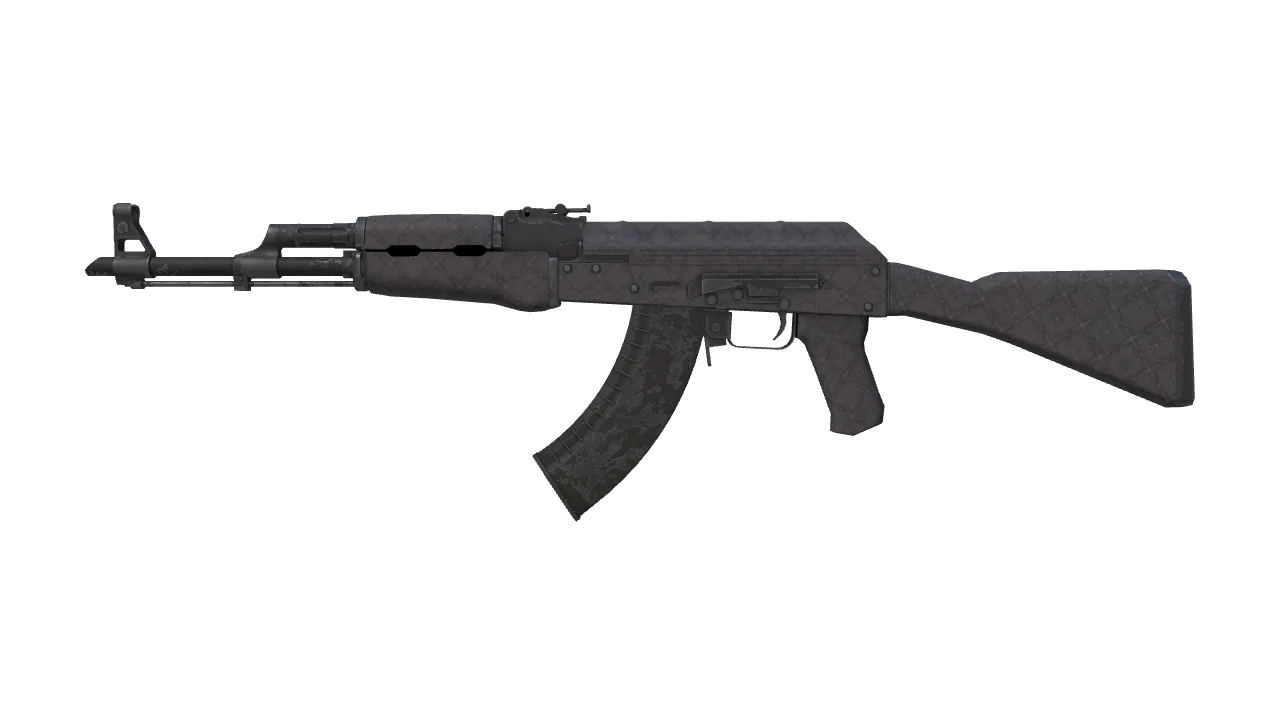 AK-47 | Baroque Purple (Well-Worn) — Dust II light, front