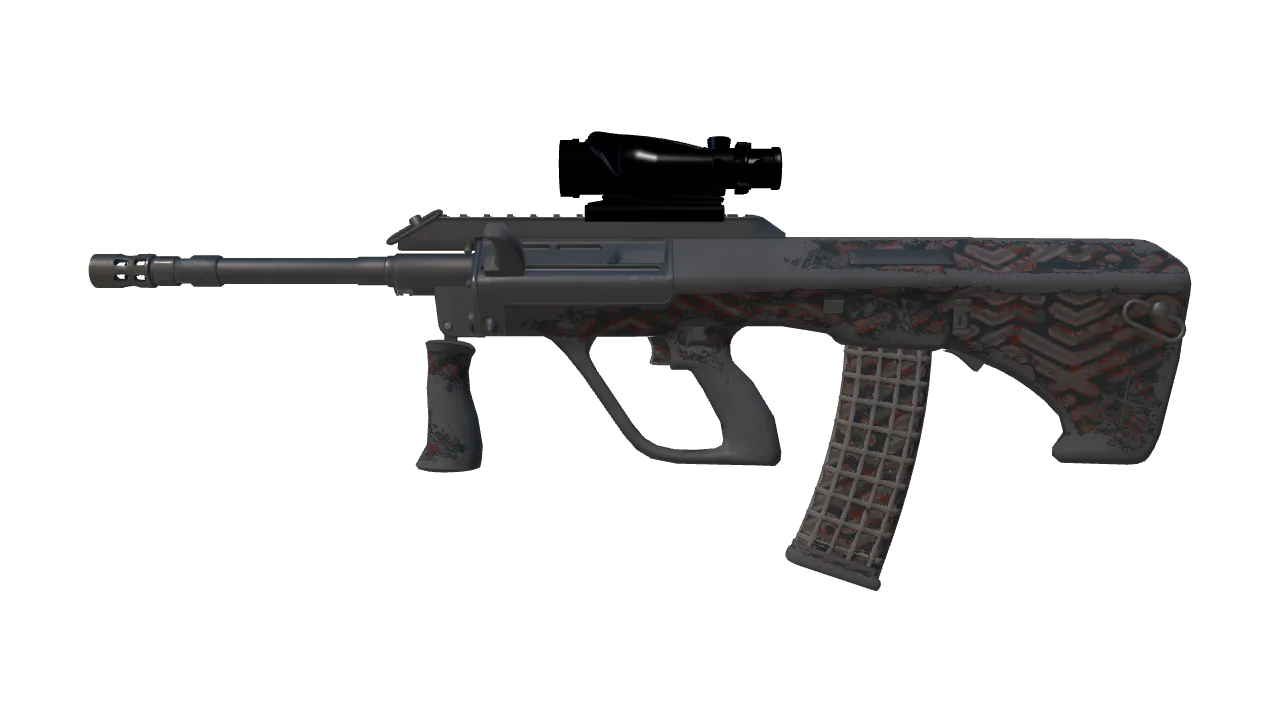 Souvenir AUG | Daedalus (Battle-Scarred) — Dust II light, front